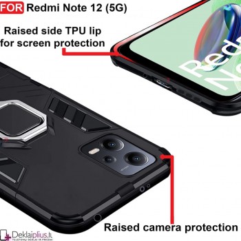 Sustiprintas dėklas 4in1 - juodas (Xiaomi Poco X5 5G/Redmi Note 12 5G)